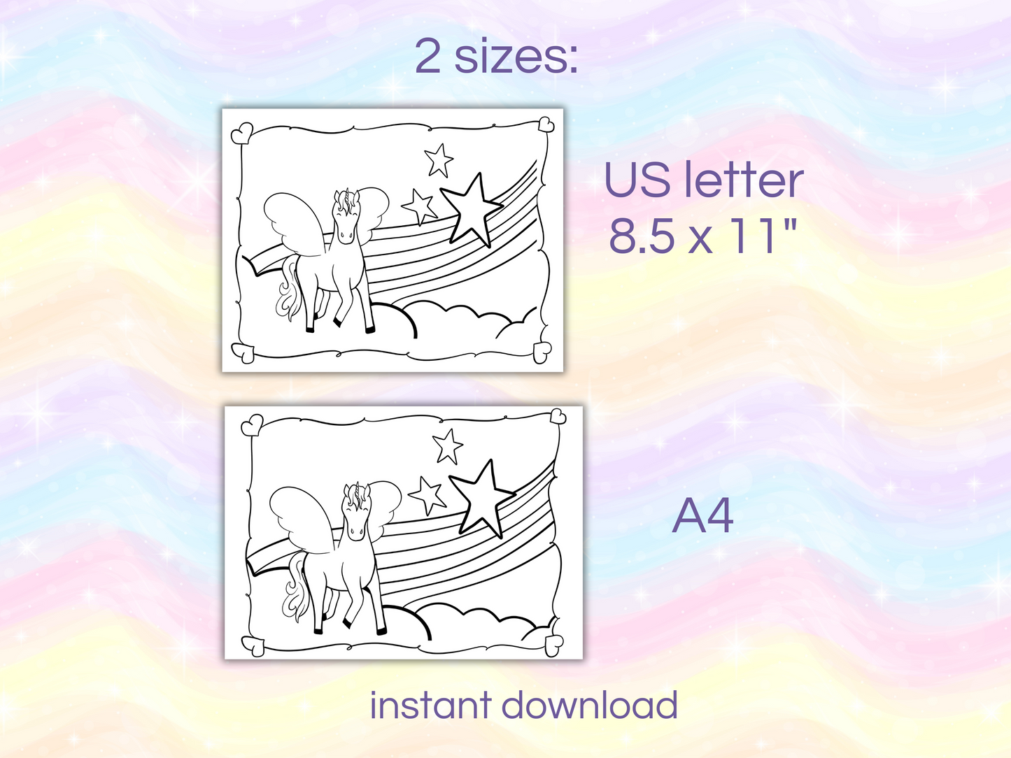 Printable Unicorn Coloring Pages for Kids