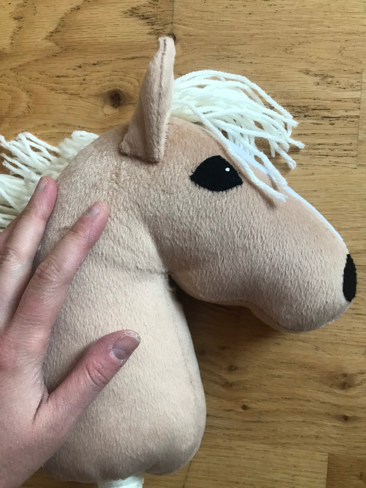 Hobby horse mini pony, palomino, small mascot