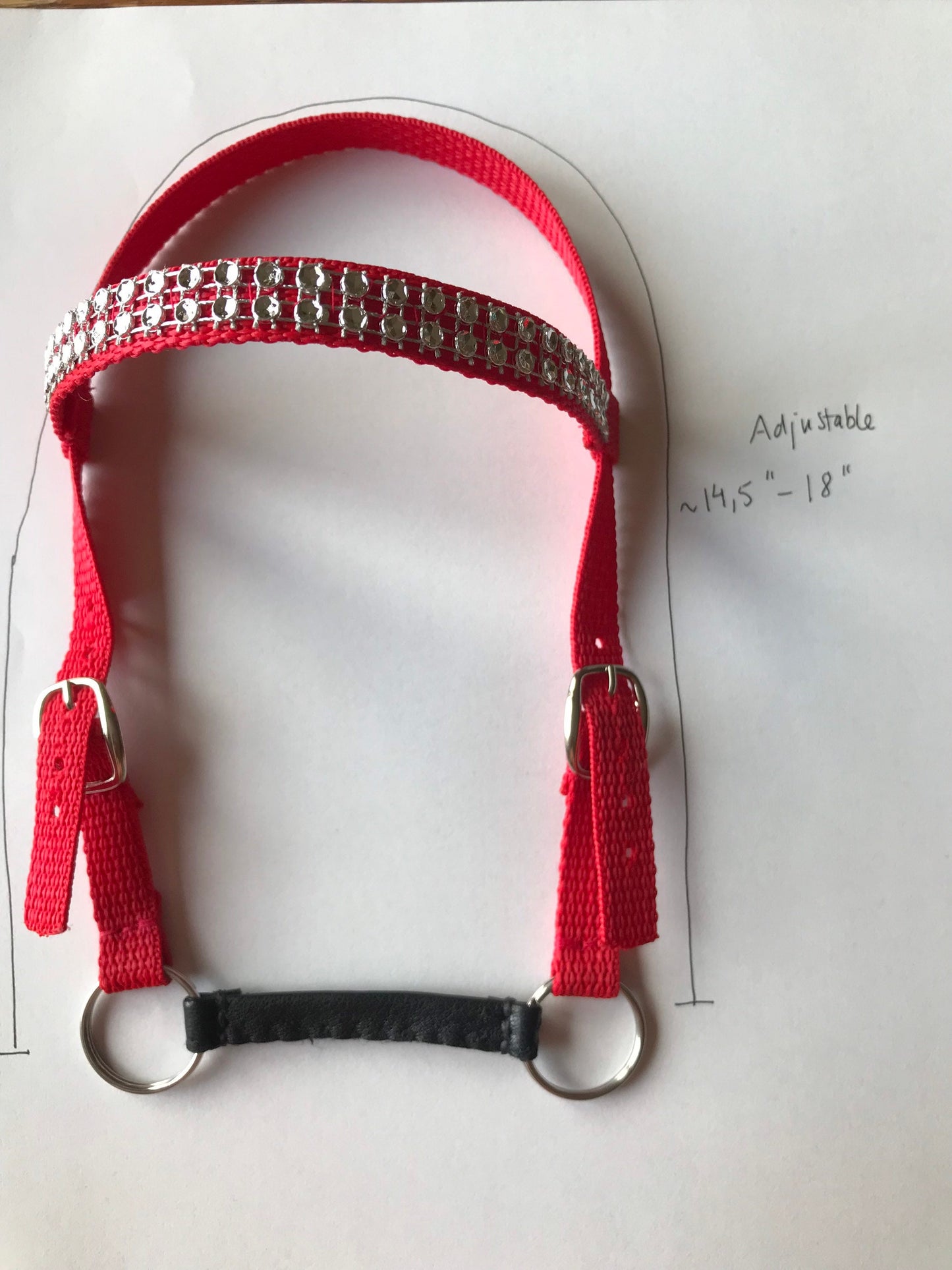 measuring hobby horse red bridle