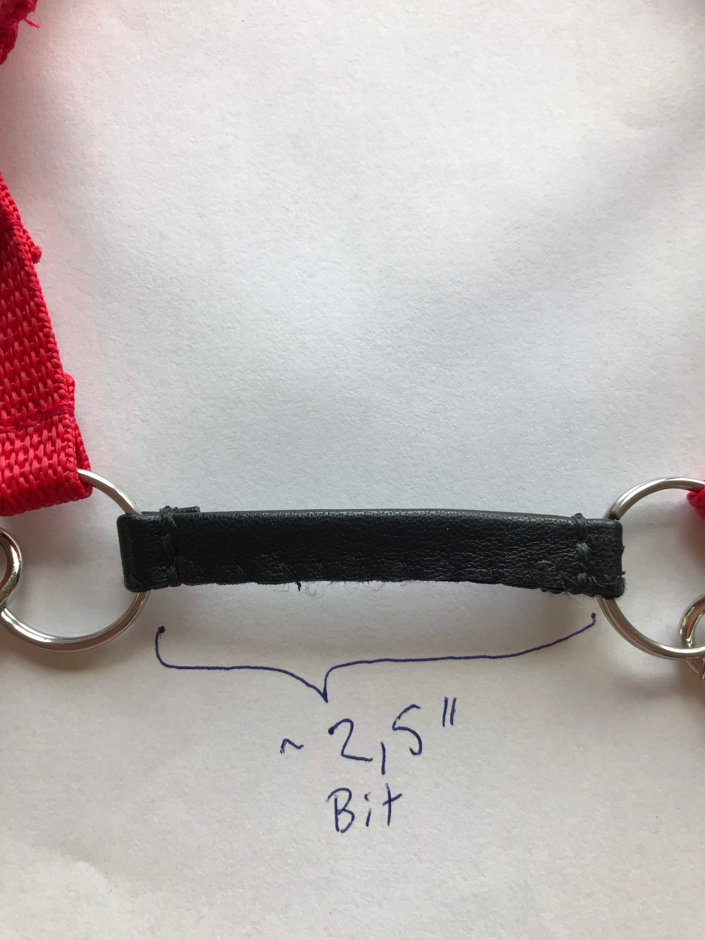 Hobby horse leather bit, 2.5"