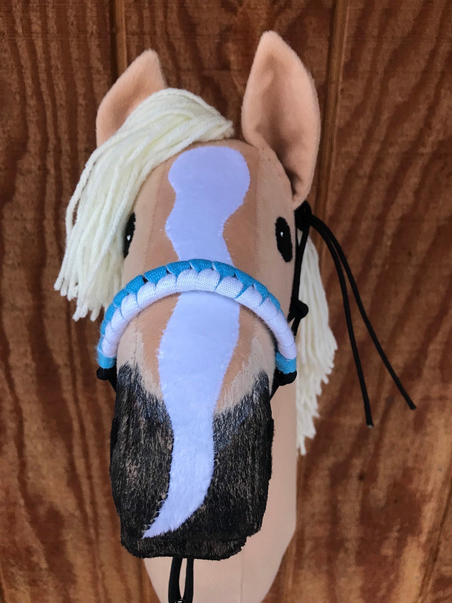Hobby horse palomino, hobby horse light brown, beige, free shipping in the USA, stick horse