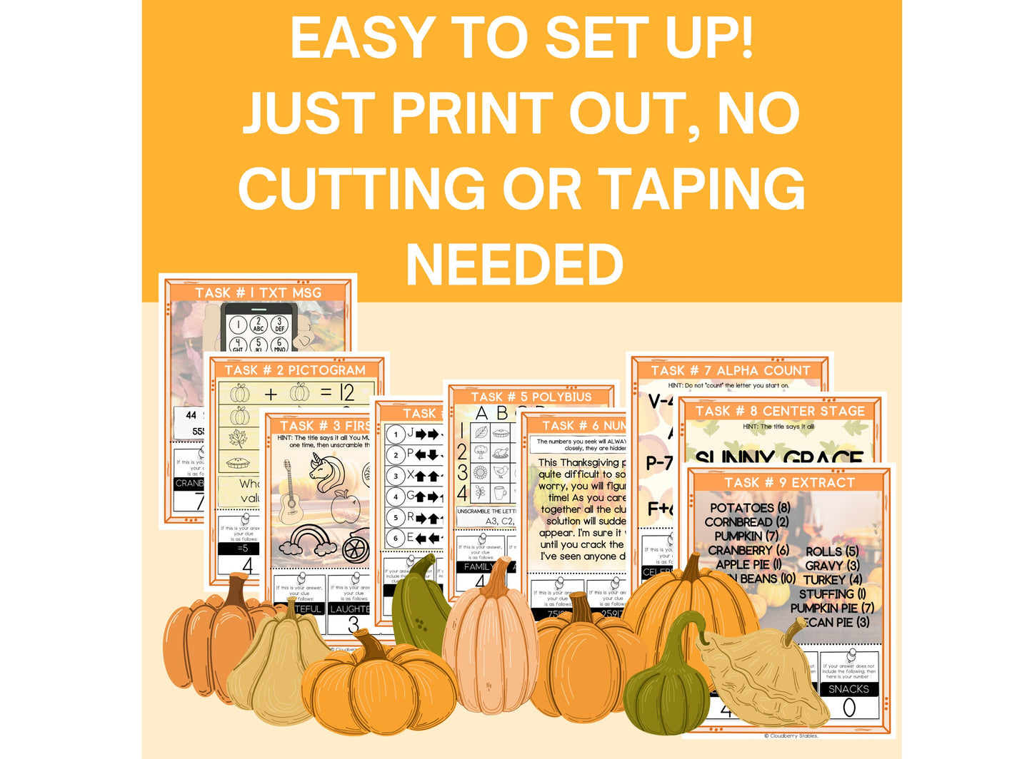 Printable Trot into Thanksgiving Escape Room kit for kids, Thanksgiving Kids Puzzles, Thanksgiving Games for kids, Holiday Party games kids