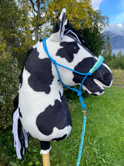 hobby horse black and white pinto