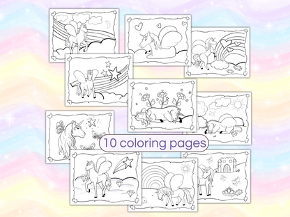10  unique and cute printable Unicorn coloring pages for kids
