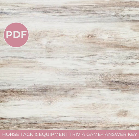 Printable Horse Tack&Equipment Trivia Game, Equestrian Trivia, Equestrian Learning, Horse Birthday Party Game, Horse Quiz, Horse Trivia