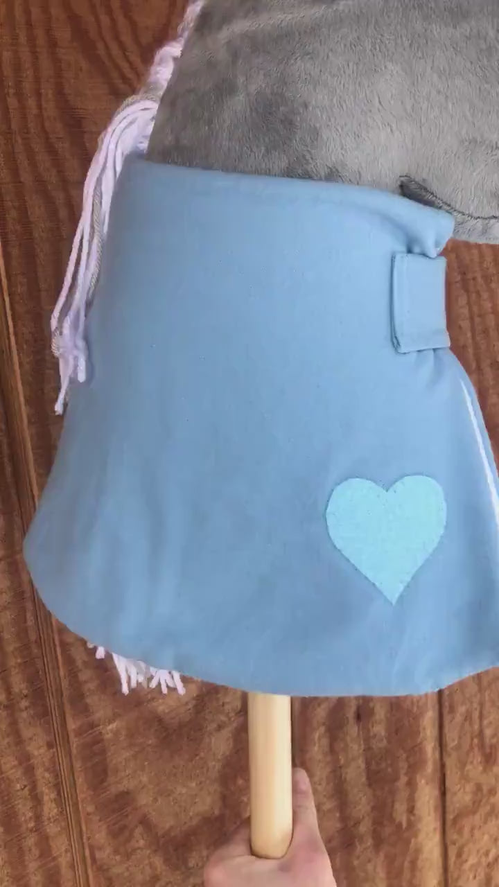 Hobby horse blanket light blue, Hobby horse tack, stick horse blanket, hobby horse accessories