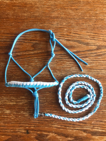 Hobby horse tack set rope halter+blanket+lead rope blue free shipping, hobby horse accessories