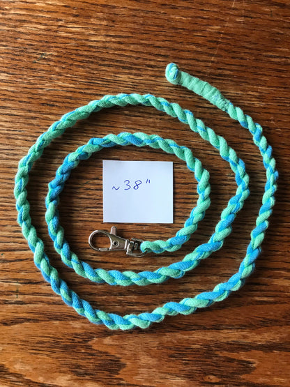 Hobby horse rope halter and lead rope set blue mint green