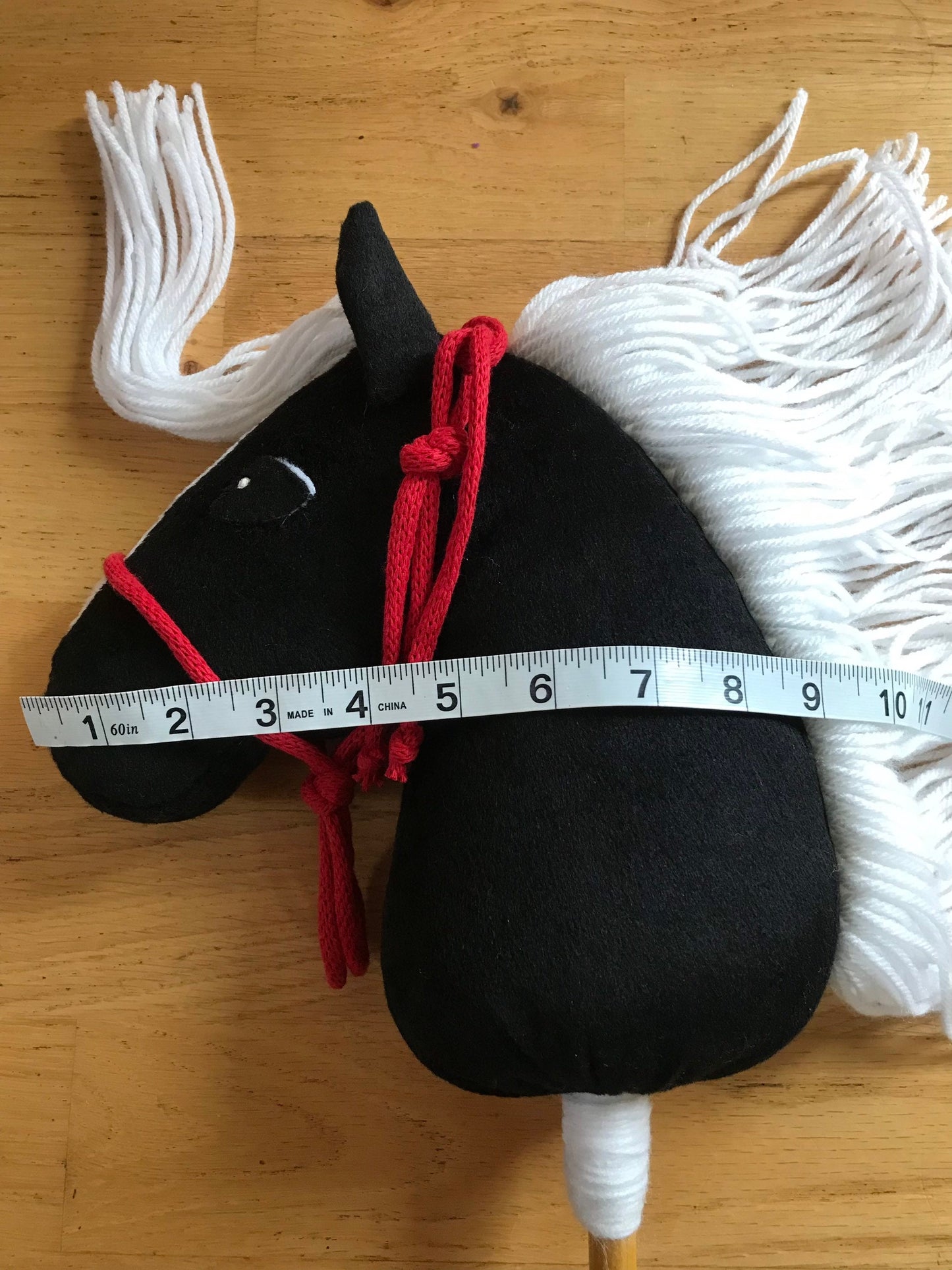 Hobby horse mini pony black, hobby horse black, stick horse small, horse mascot small, free shipping in the USA