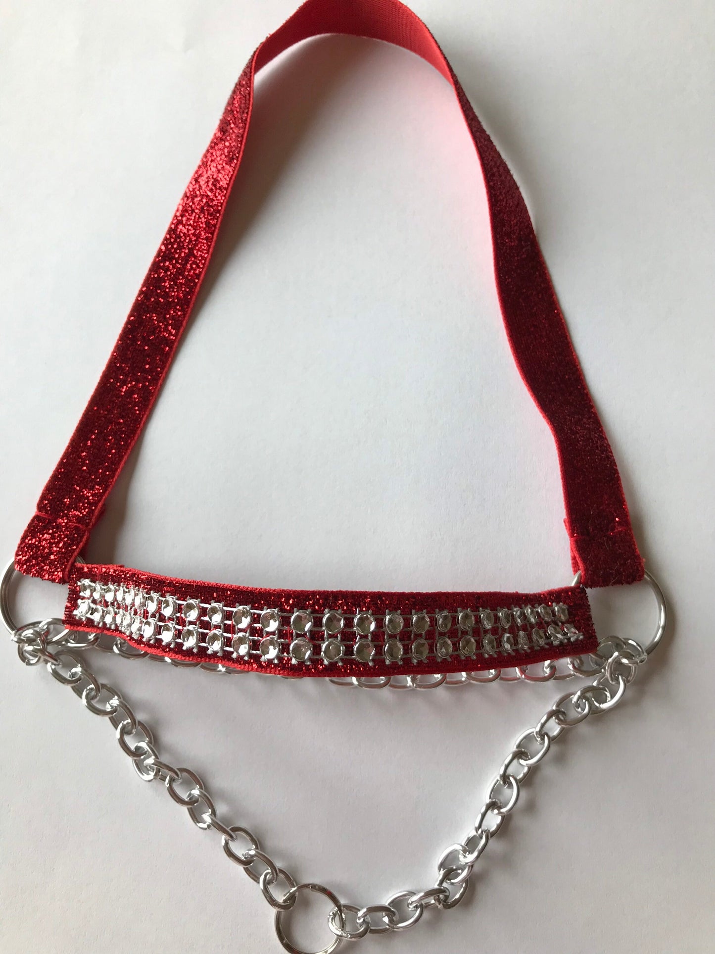Hobby horse show halter&lead red with bling, Hobby horse tack, Hobby horse accessories, Limited edition Christmas hobby horse tack