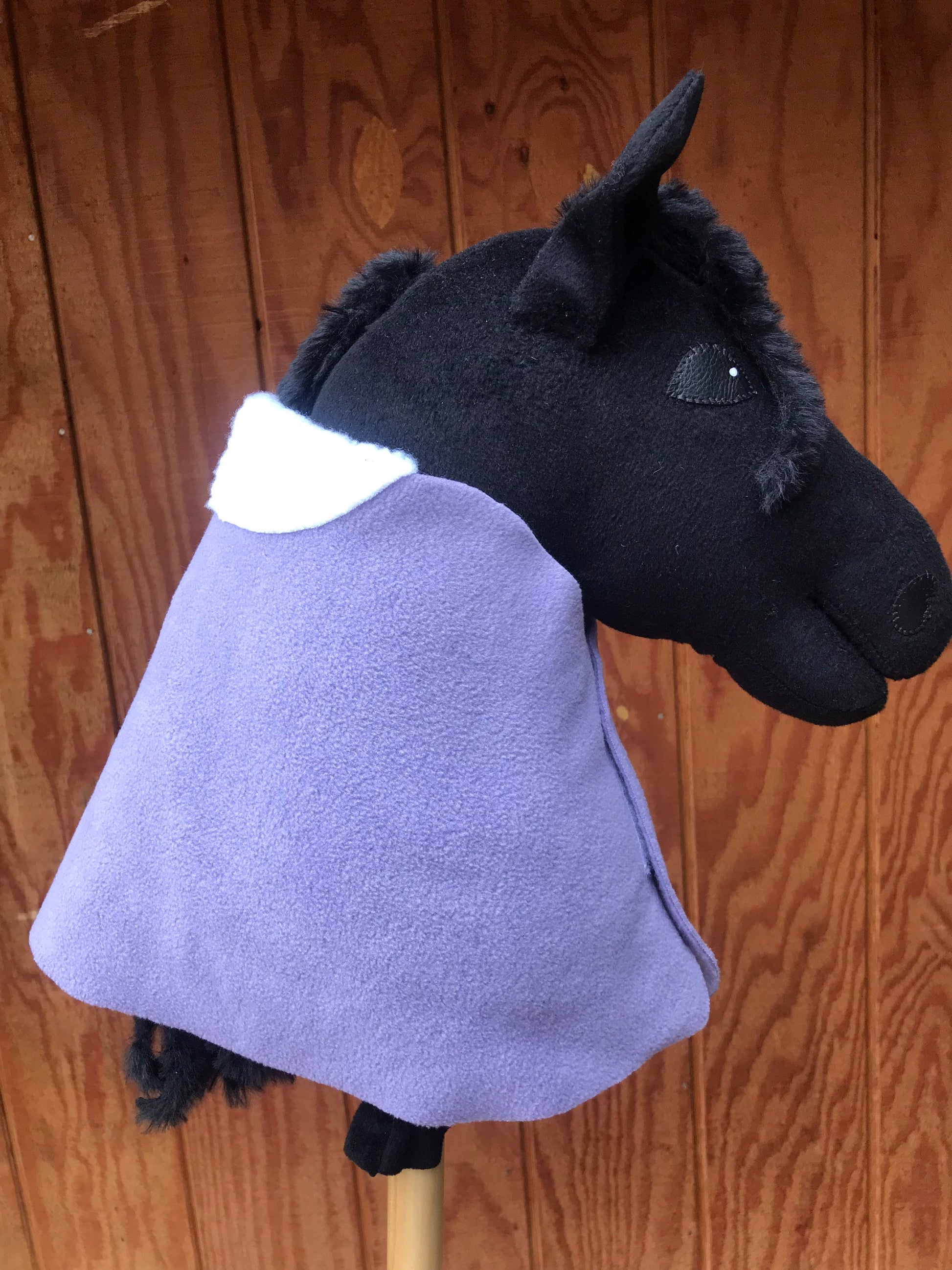 Hobby horse soft fleece blanket with padding, light purple, lavender color, Hobby horse blanket, hobby horse tack, stick horse blanket