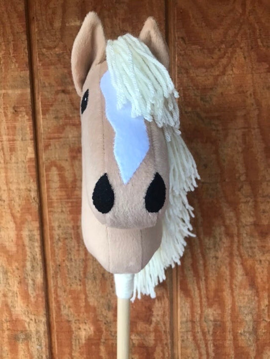 Hobby horse mini pony, palomino, small mascot