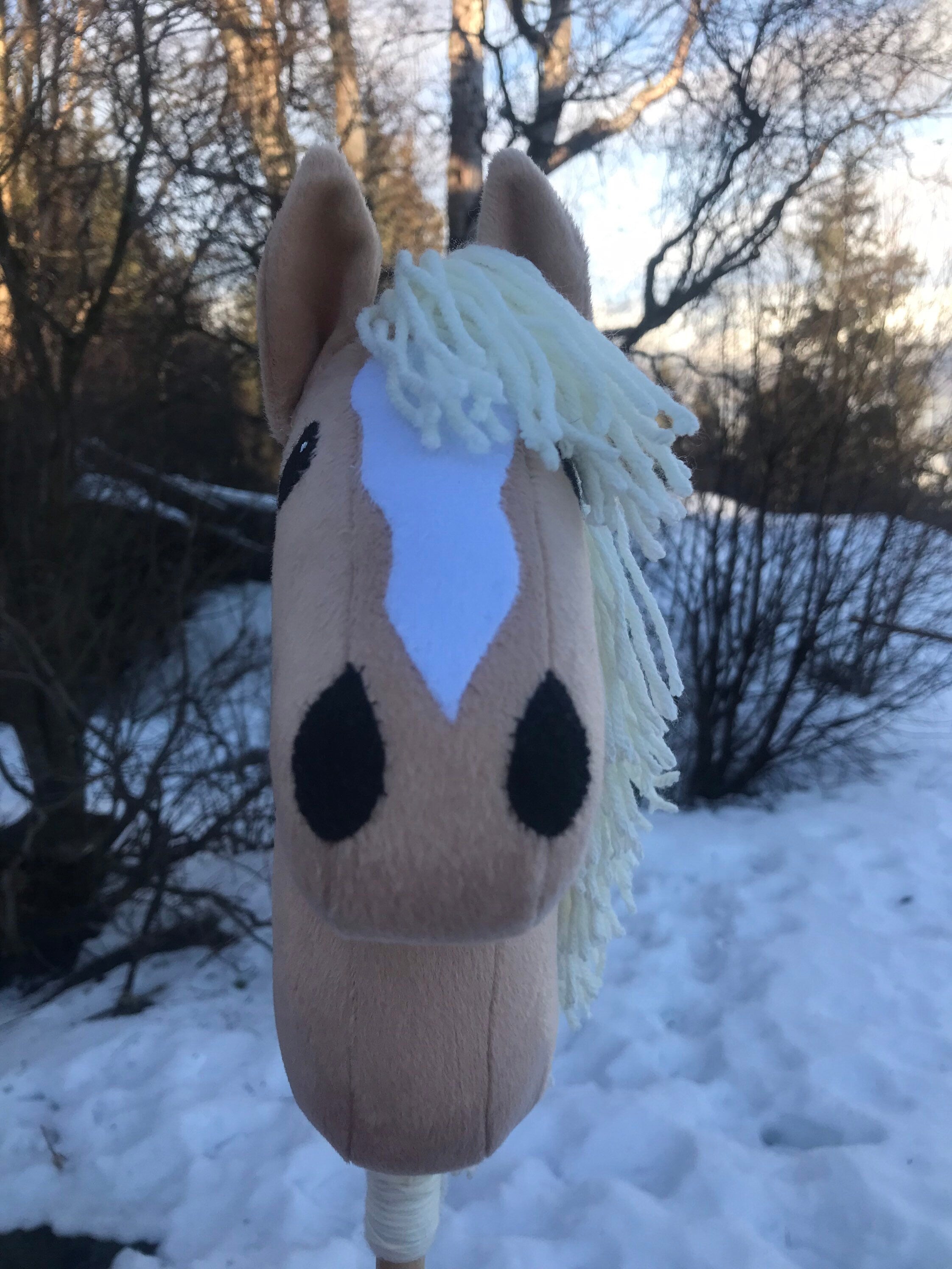 Hobby horse mini pony, palomino, small mascot