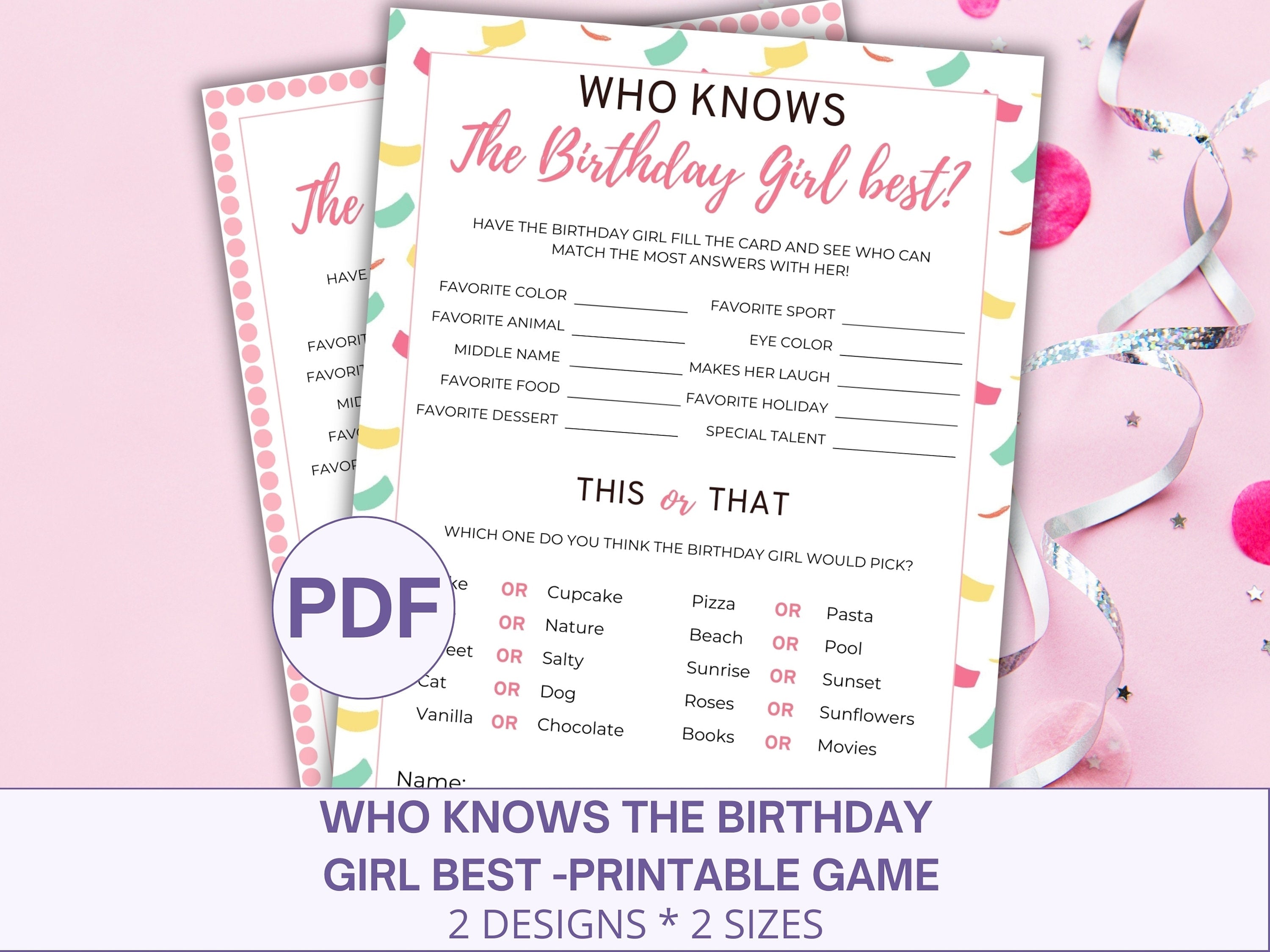 Printable Who Knows The Birthday Girl Best Game Cloudberry Stables Printable who knows the birthday girl best game cloudberry stables